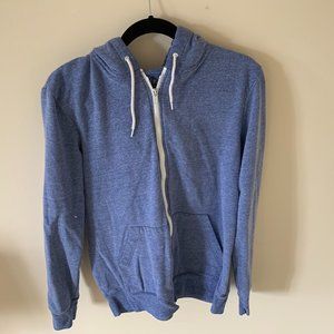 Blue Zip Hoodie M